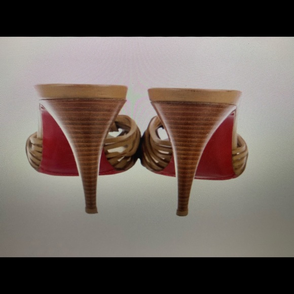 Christian Louboutin Leather Slide Sandals - Picture 4 of 5